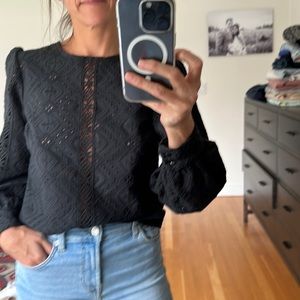 Sezane eyelet blouse